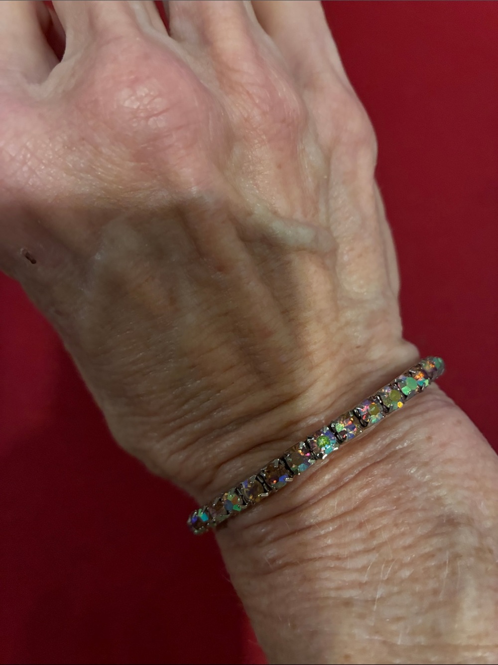 Plunder Aurora Crystal Tennis Bracelet - Multicolor Sparkle